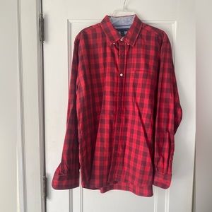 Tommy Hilfiger Large button down - perfect condition!  Red checkered plaid